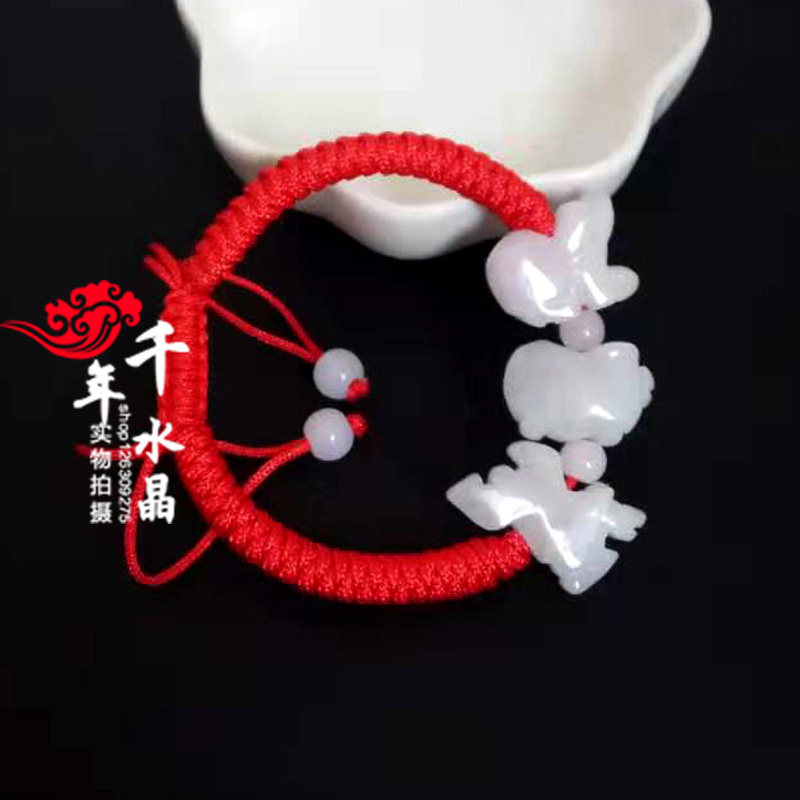 2026生肖吉祥物属虎随身三合六合贵人翡翠手链脚链男女