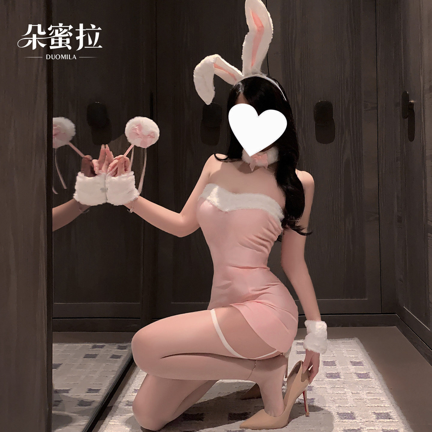 朵蜜拉内衣圣诞装可爱毛绒兔女郎套装角色扮女仆装演诱惑制服套装