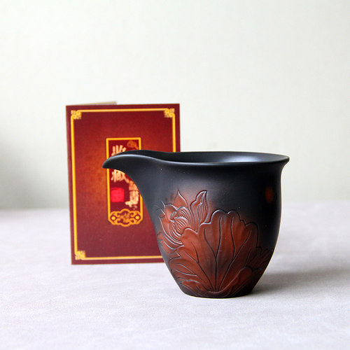 建水紫陶公道杯陶瓷分茶器茶海曾宪峰跳刀功夫茶具长嘴公杯匀杯