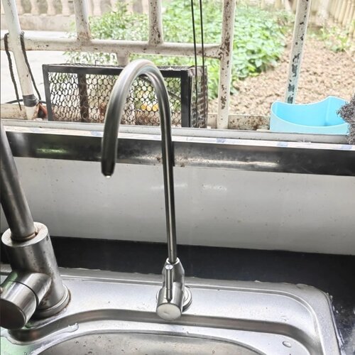直饮水龙头过滤器厨房家用纯水机鹅颈304不锈钢净水器水管配件