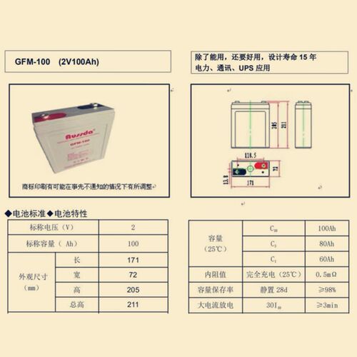奥斯达蓄电池GFM-100 AUSSDA电池2V100AH 10HR密封式免维护蓄电池