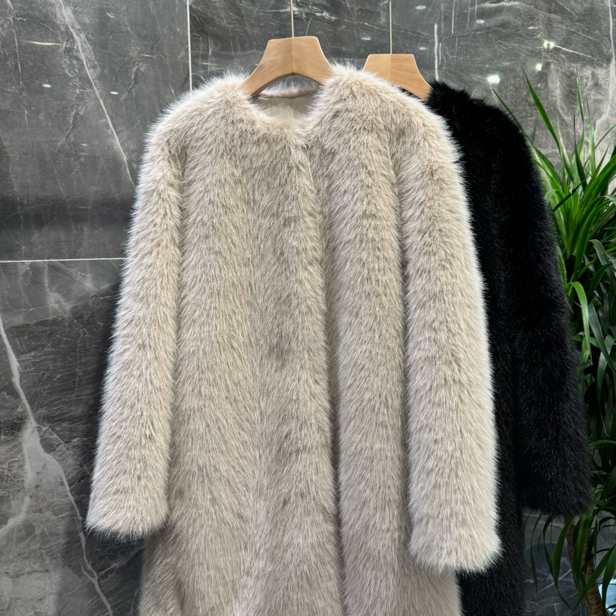 MOM2025冬上新冬新品女装裹身式中长款大衣外套~大衣zl-19201