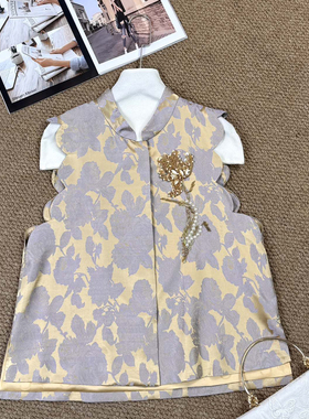 布谷-桑蚕丝法绣把春天的繁花织进桑蚕丝里马甲YS11-ZL-49008560