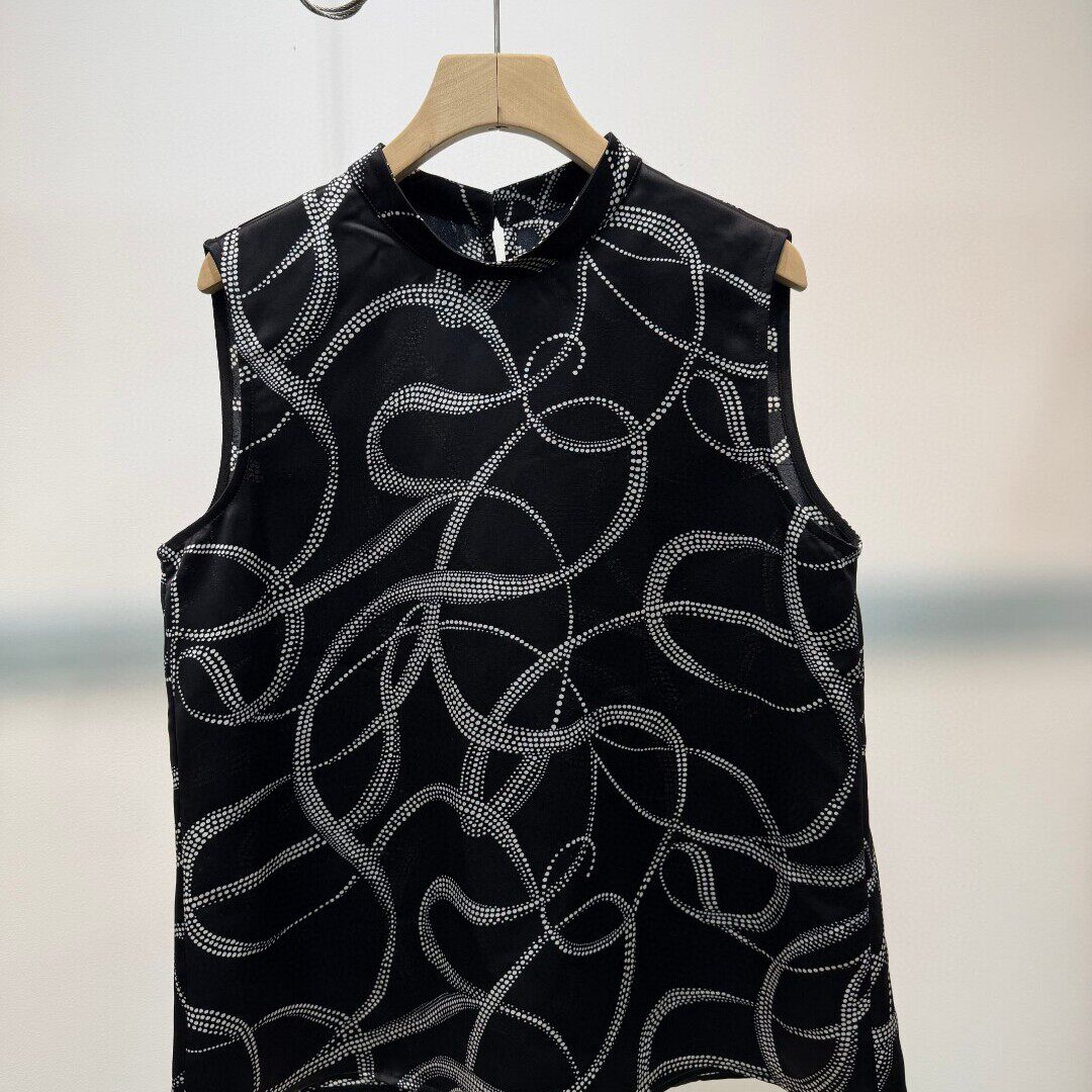 布谷-2026夏上新不规则圆点线条无袖背心YS156-G107