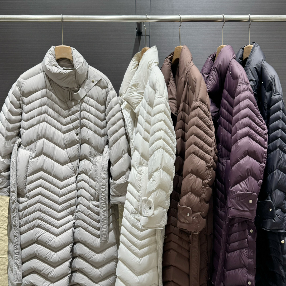 MOM白鹅绒立领显瘦时尚鹅绒保暖羽绒服外套(配腰带)023