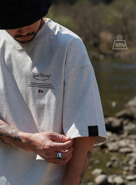 Quentin Marx日系男士重磅短袖T恤纯棉简约休闲宽松情侣潮男装夏