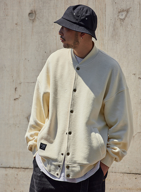 Quentin Marx日系男士立领棒球服夹克外套宽松反底净版卫衣潮流秋