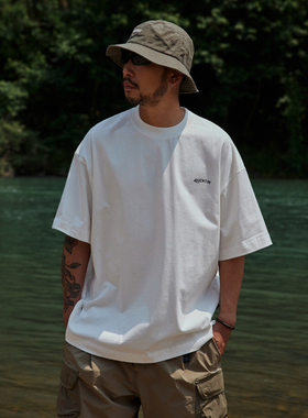 Quentin Marx日系280g男士短袖T恤凉感长绒棉宽松休闲基础男装夏