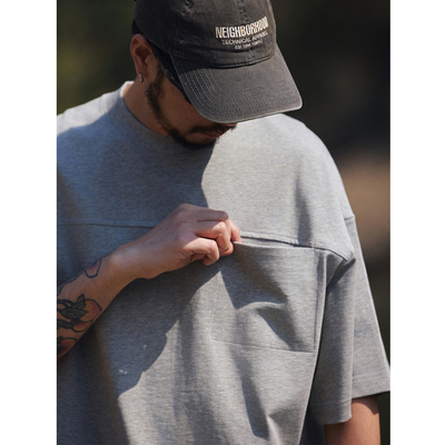 QuentinMarx重磅男士短袖t恤2026新款新疆长绒纯棉体恤宽松潮夏季