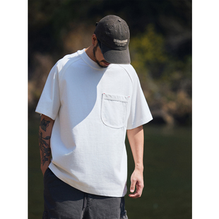 潮牌夏季 Quentin T恤宽松休闲男装 圆领纯棉短袖 Marx日系重磅男士