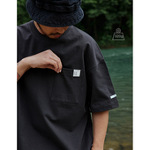 Quentin 夏 T恤宽松基础打底百搭潮男装 Marx日系男士 重磅纯棉短袖