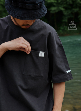 Quentin Marx日系男士重磅纯棉短袖T恤宽松基础打底百搭潮男装夏