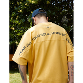 Quentin 印花潮tee夏 T恤纯棉宽松休闲蝙蝠袖 Marx日系男士 重磅短袖