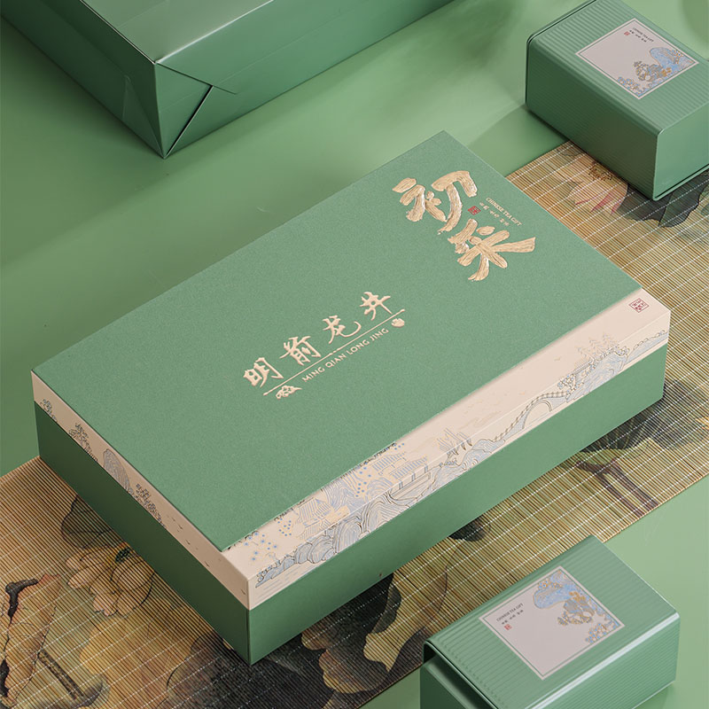 明前龙井绿茶包装盒空礼盒高档半斤一斤装茶叶礼盒装空盒礼品盒子图片