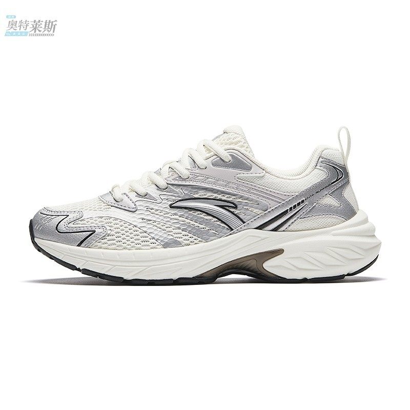 双11安踏AT2000丨复古跑步鞋女2025夏季款网面透气百搭软底运动鞋