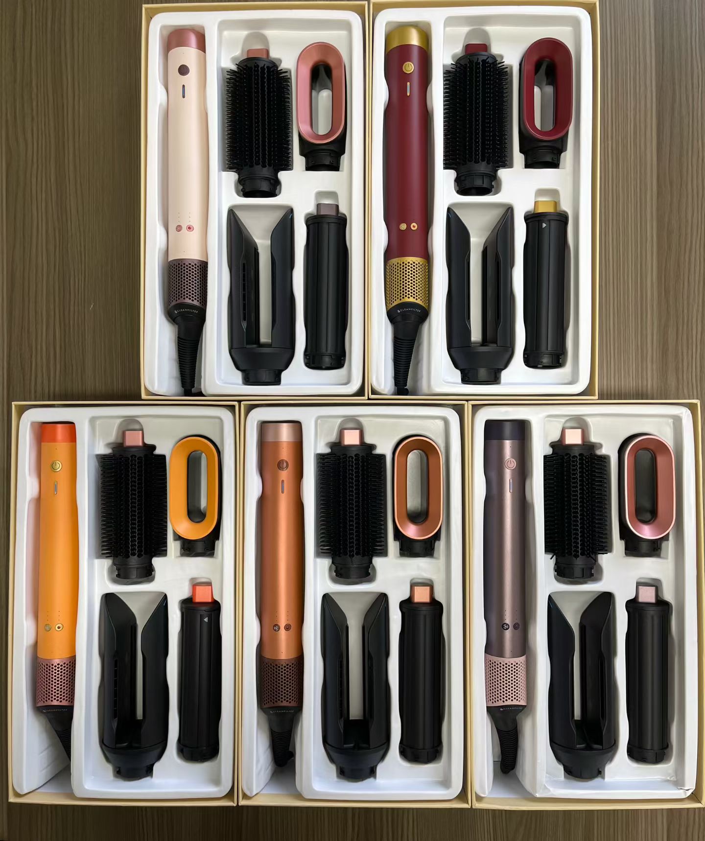 HS09多功能卷发棒四件套造型器五色可选；琥珀金/落日玫瑰/晶耀紫