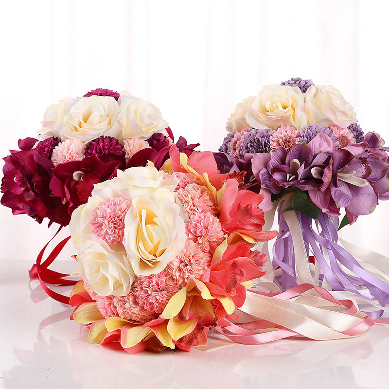 marry Hand tied bouquet Creative Wedding bride simulation Korean Edition Hand tied bouquet Chinese Wedding Bridesmaid Studio prop Bouquet of flowersin the Festive supplies/Gift , Other Festival Gifts  category - from Buy2taobao.com to provide professional Taobao agent buy service