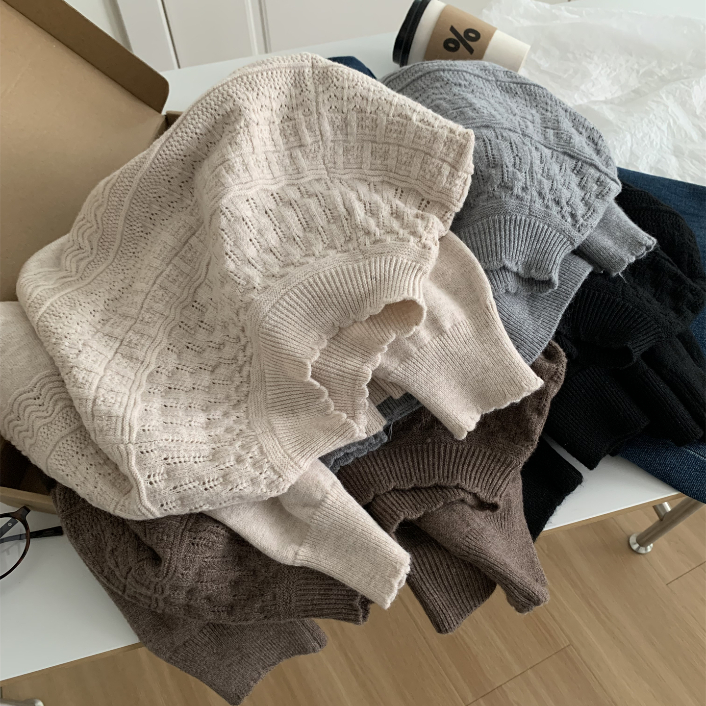 洋气复古提花立领针织打底衫