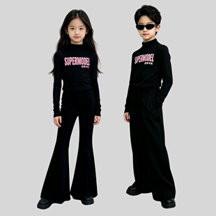 儿童T台走秀演出服秋冬男女童模特爵士练功服少儿形体礼仪训练服