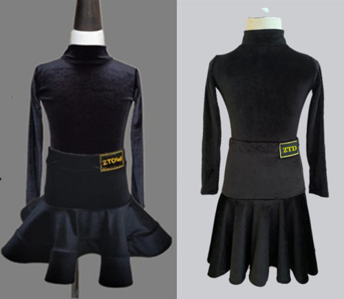 儿童拉丁舞服练功服连衣裙秋冬