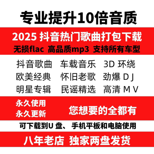 2025抖音歌曲车载无损音源