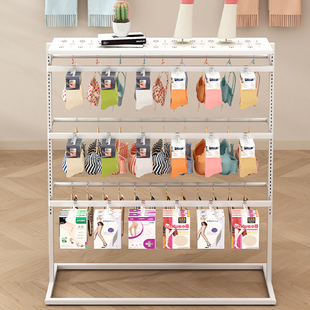 袜子内衣组合货架内衣内裤童装侧挂架丝袜盒装内裤落地架饰品挂架