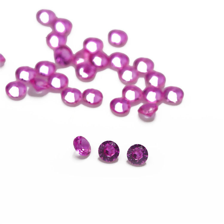3#红刚玉 1--3mm 圆形人造红宝石 首饰DIY珠宝裸石