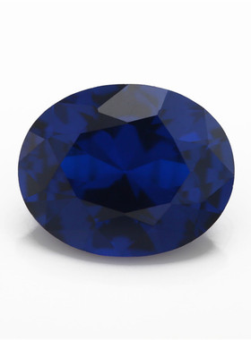 113#尖晶 3x5--10x12mm 蛋型蓝尖晶 人工合成宝石 首饰DIY宝石