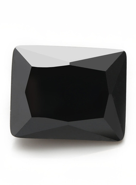 2x3--10x14mm 5A 长方形直角黑色裸石 梧州人造宝石 合成氧化锆