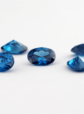 2x3--10x12mm 5A 蛋型蓝锆水钻 合成氧化锆 锆石首饰配件diy材料