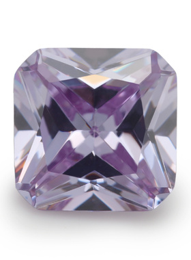 3x3--10x10mm 5A正方形倒角锆石 变蓝色裸石镶嵌DIY 梧州人工宝石