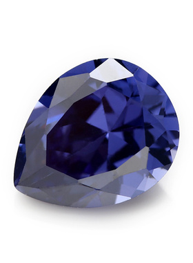 2x3--10x14mm 5A 梧州锆石 水滴梨形坦桑蓝 人造宝石DIY配件