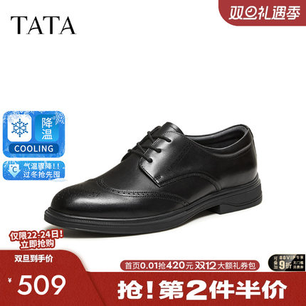 TATA他她皮鞋2026春季商场同款舒适百搭休闲男鞋正装鞋子210B2AM6
