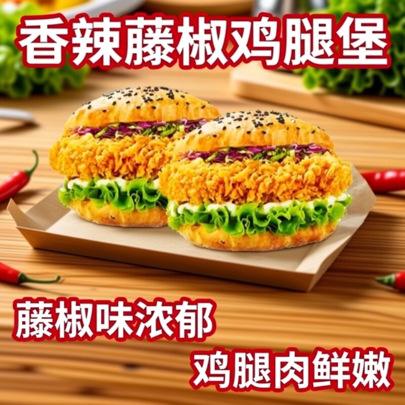 中国汉堡塔斯汀藤椒鸡腿堡优惠代淘宝店铺优惠券