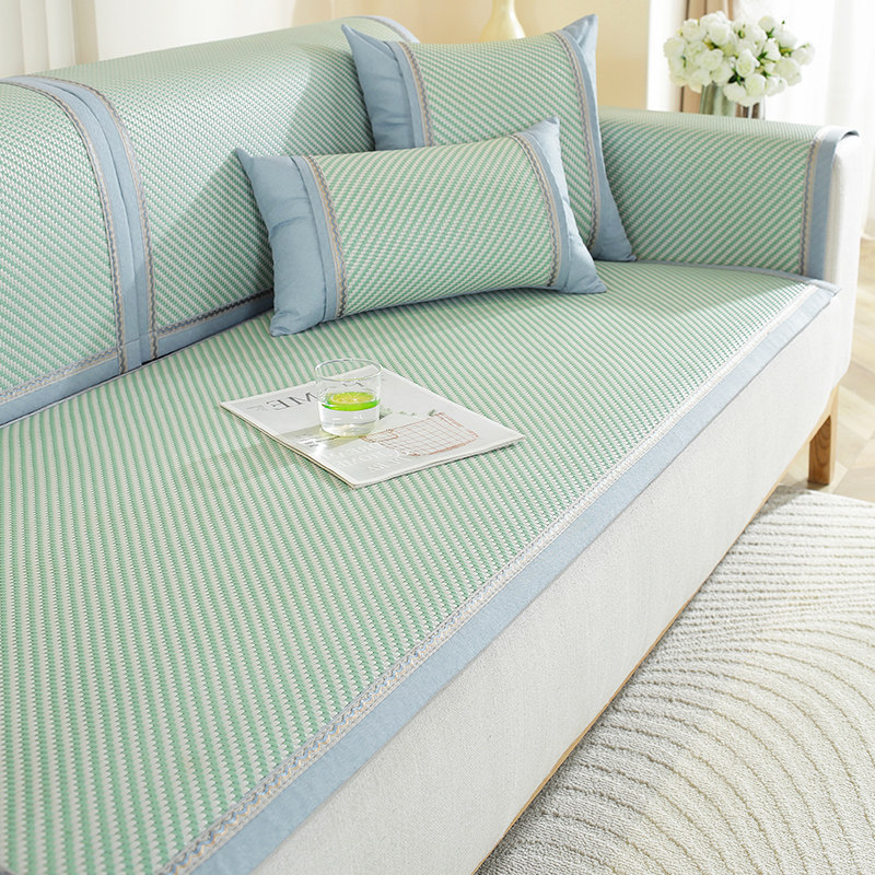 藤席沙发垫夏季夏天款冷感沙发凉席垫防滑冰藤沙发盖布坐垫子定制