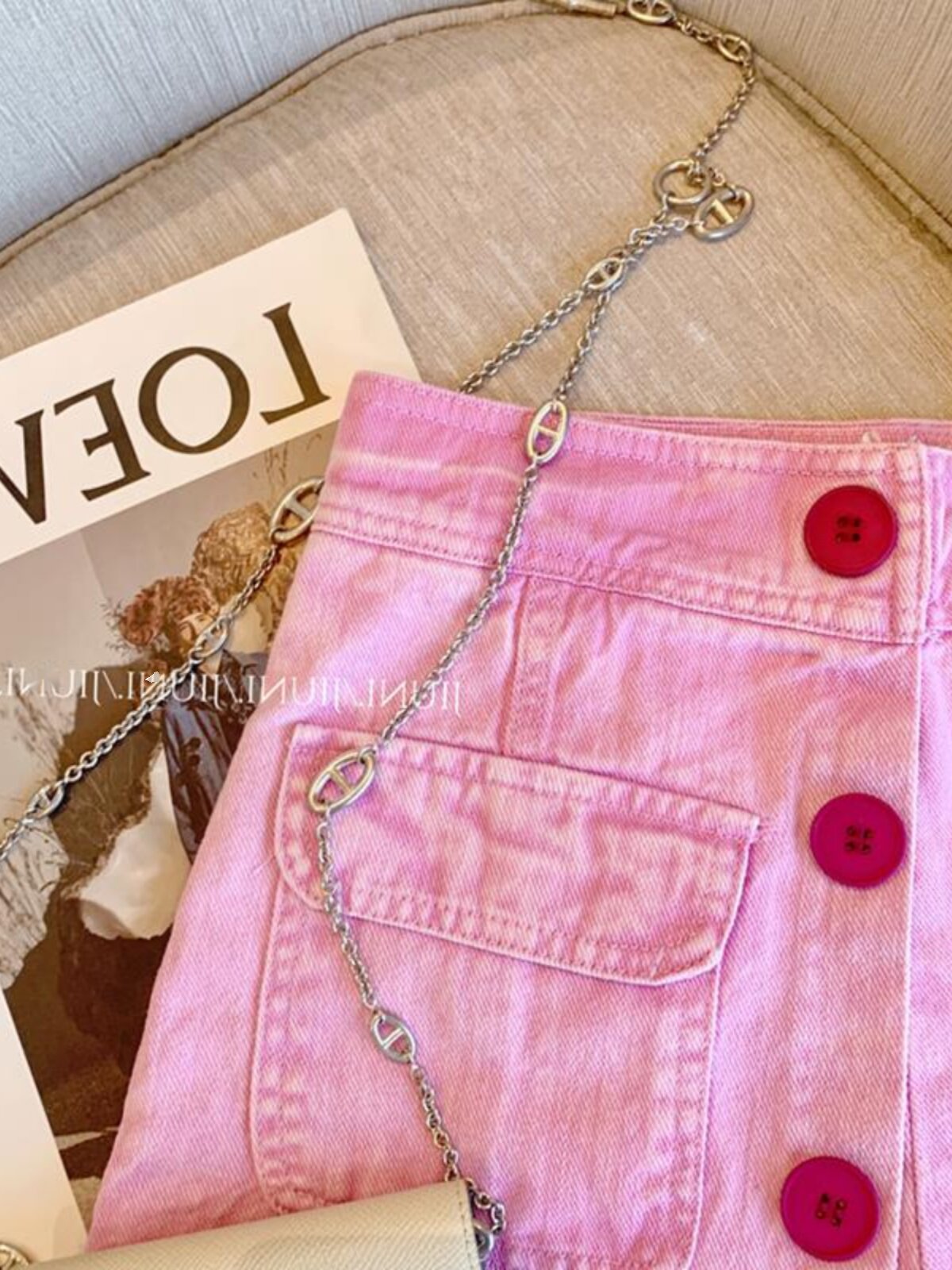 ITALIAN SINGLE FOREIGN TRADE TAIL GOODS BRAND CUT LABEL DESIGN SENSE PINK SINGLE-BREASTED HIGH-WAISTED HAKAMA WOMENS WIDE-LEGGED VERSATILE SHORTS KOREAN