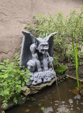 颖尚玻璃钢石像鬼酒吧道具摆件