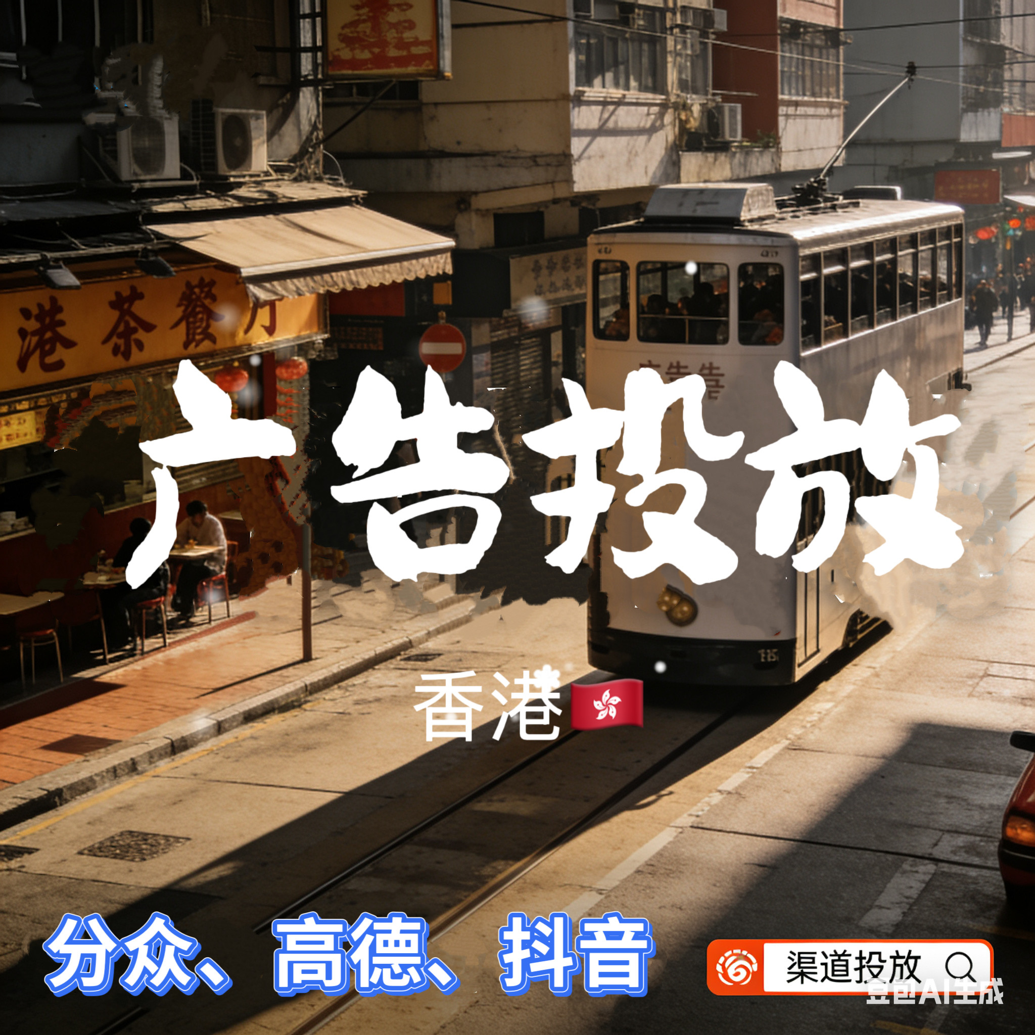 香港广告投放，包括分众电梯、高德和抖音的网站媒体等