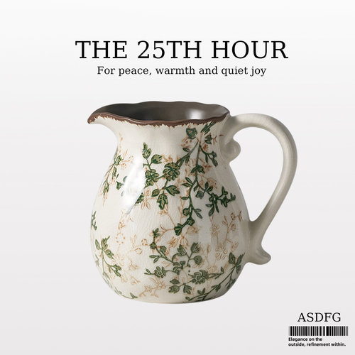 THE 25TH HOUR冰裂奶壶陶瓷花瓶田园风插花摆件装饰品复古创意