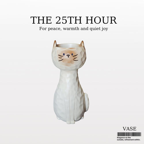 THE25TH暹罗猫树脂花瓶耐摔加厚