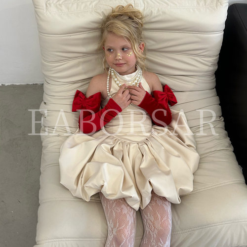 圣诞节女童公主裙2025新款挂脖儿童宝宝一周岁礼服princess dress