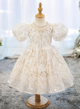 Children's dress女童礼服公主裙2026新款儿童洋气走秀网纱蓬蓬裙