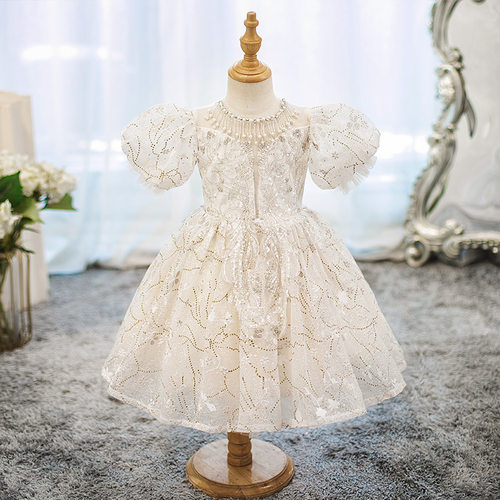Children's dress女童礼服公主裙2026新款儿童洋气走秀网纱蓬蓬裙