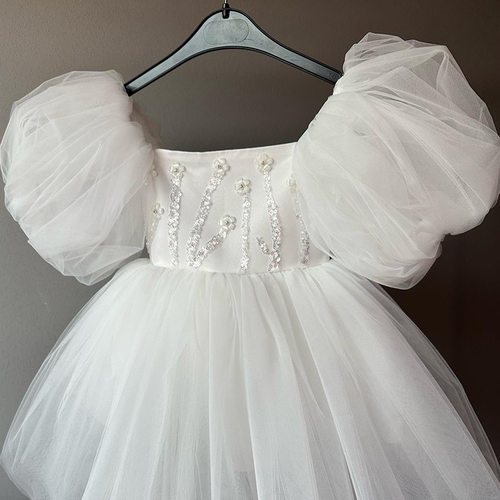 Children's sequin dress 女童泡泡袖亮片礼服儿童生日蓬蓬公主裙