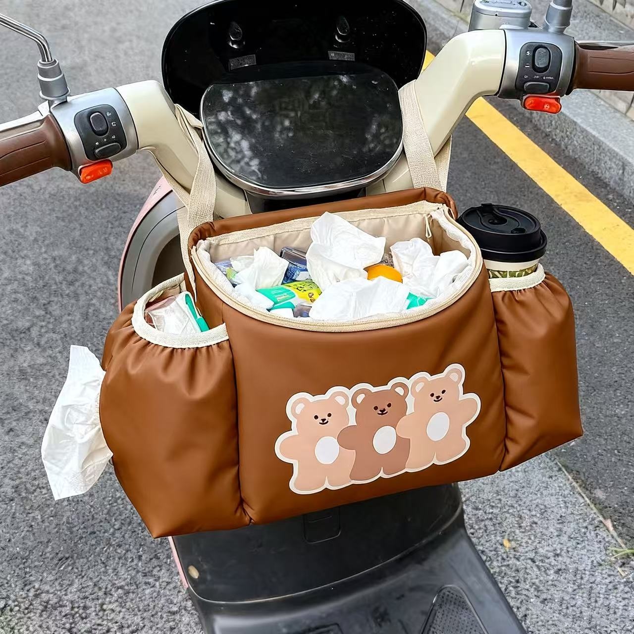 电动车前置储物兜挂物包