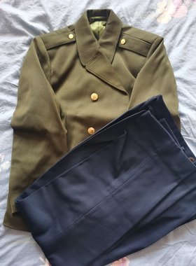 全新正品毛料马裤呢上绿下蓝女士冬季套装