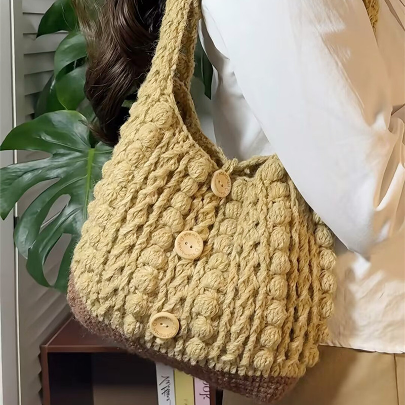 手工编织复古麻花豆豆包材料桔梗物语单肩包钩织自制礼物送女友