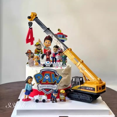 狗狗队长蛋糕装饰摆件插件配件