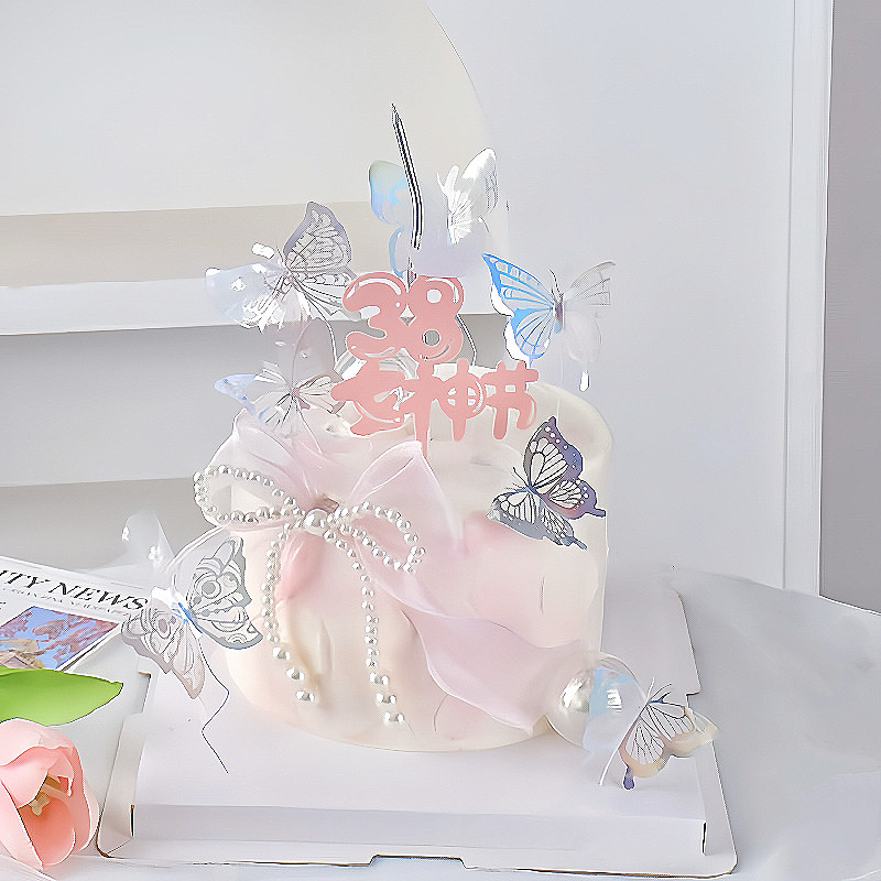 女神节快乐蛋糕装饰插牌插件