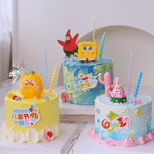 儿童节蛋糕装饰插件摆件